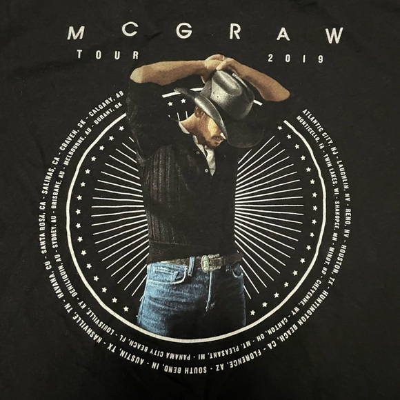 Tim McGraw - 2019 Country Music Tour T-shirt Men’s XL - Picture 5 of 7